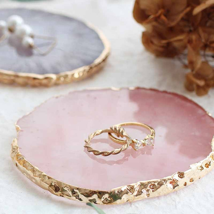 VibeCore Resin Display Tray in Blossom Pink, close-up view showcasing its smooth, minimalist design, perfect for holding jewelry or small accessories with a soft, elegant touch.