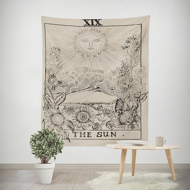 VibeCore The Sun Tarot Card Tapestry